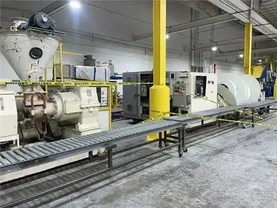 USED 1992 PTI STRAND DIE PELLETIZING LINE