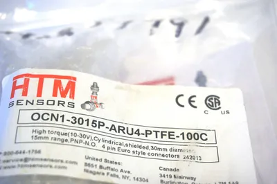 NEW HTM ELECTRONICS OCN1-3015P-ARU4-PTFE-100C PROXIMITY SENSOR OCN13015PARU4PTFE