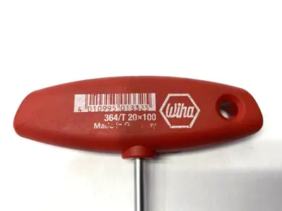 USED WIHA 364/T 20X100 TORX T-HANDLE T20 100MM LENGTH LOT OF 2