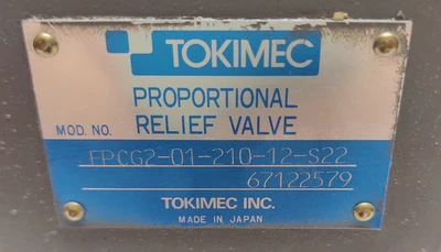 TOKIMEC Proportional Relief Valve EPCG2-01-210-12-S22 Valve Stack With Cord Plug