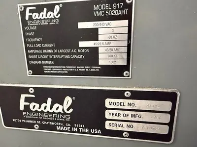USED FADAL VMC-5020AHT