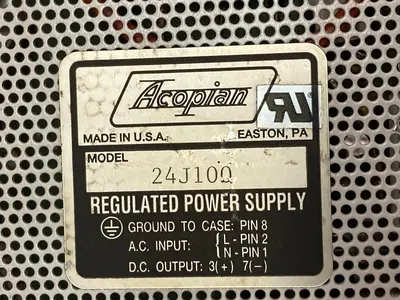 Used ACOPIAN 24J100 Miscellaneous Equipment (Electrical & Power) Ohio US | Surplus Asset Holdings #1238204
