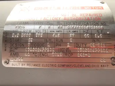 02KXV60149T10DB | Limitorque  Nuclear Service Motor 3.3HP 3400RPM 575V 4.2A 3PH - Used