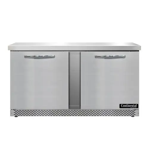 Continental SW60N-FB 60" Worktop Refrigerator W/ (2) Sections, 115v