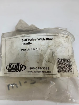 1/2" Female STH DN 15 PN 30 Stainless Steel Blue Vinyl Handle(Lot Of 2)