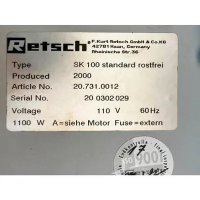 USED 2000 RETSCH SK100