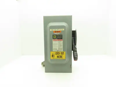 Square D H362 Heavy Duty Fused Safety Disconnect Switch 60A 600VAC Series F1