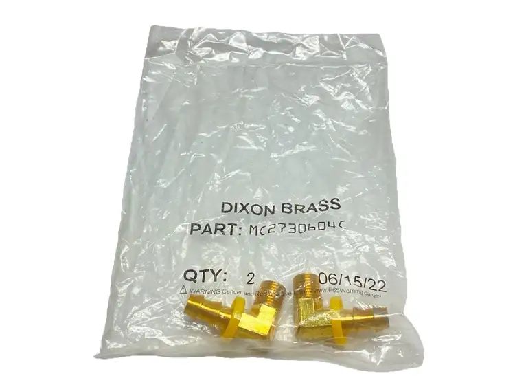 New | in-Stock DIXON PUSH-ON HOSE BARB ADAPTER ELBOW 3/8" NPT X 3/8" HOSE LOT OF 2 Valves/Fittings | Maverick Industrial Sales #1099378