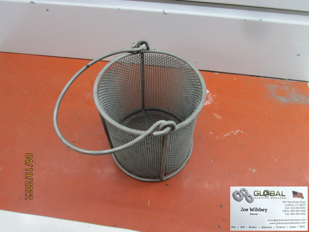 Perforated Basket 6.5" x 6.25" Heavy Duty, Hinge Handle