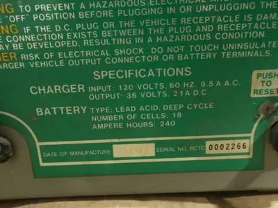 LOT OF 6 ASSORTED BATTERY CHARGERS, TOTAL LIFT, LTD, EZ-GO TEXTRON, THUNDERBULL