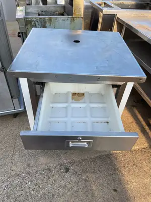 Used ColorPoint Used 30" Colorpoint Stainless Steel Work Top Table with Caster Wheels and Drawer- SS266 Food Prep Tables Illinois US | Falcon Restaurant Supply #1375888