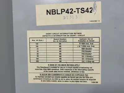Used FEDERAL PIONEER NBLP42B-4LI Switchgears British Columbia CA | Lenmark #1431316