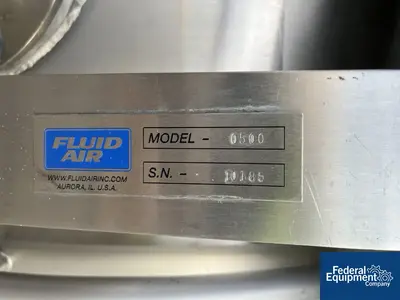 USED Fluid Air Fluid Air Fluid Bed Dryer, Model 0500, S/S