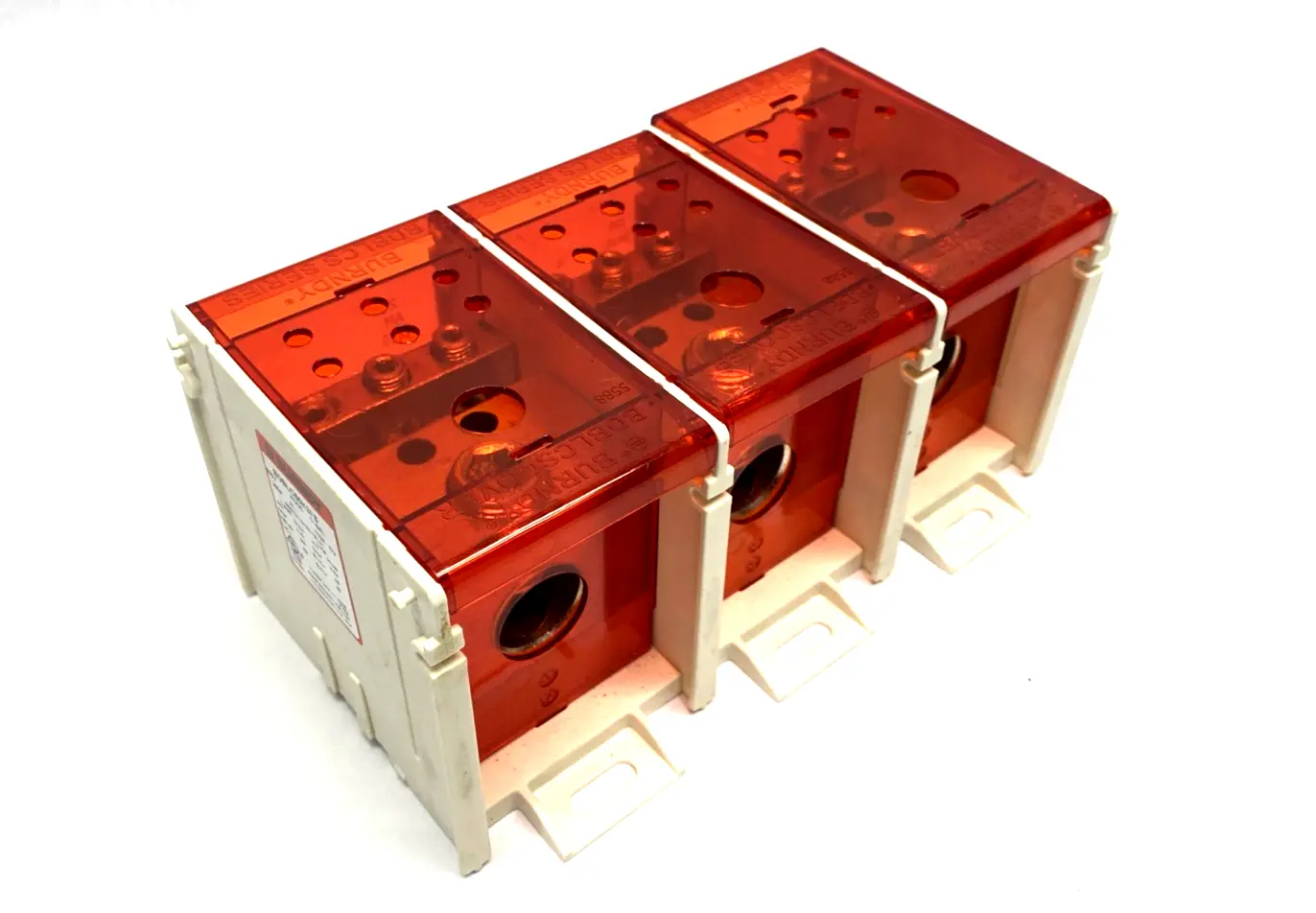 BDBLCS5K3FS | Burndy  3-Pole Finger-Safe Power Distribution Block 600V 310A CU9AL - New Other