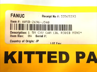 New | in-Stock FANUC NON-FLEX CAMERA CONNECTION CABLE 1.5M CVX R30IB MINI+ Robot Parts Michigan US | Maverick Industrial Sales #1089411