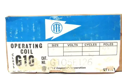 NEW ITE IMPERIAL CORP. G105E126 OPERATING COIL