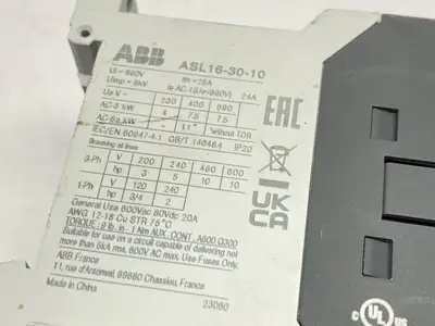 USED ABB CONTACTOR 3-POLE 25A 24VDC COIL