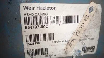 Weir Hazelton Head casing
