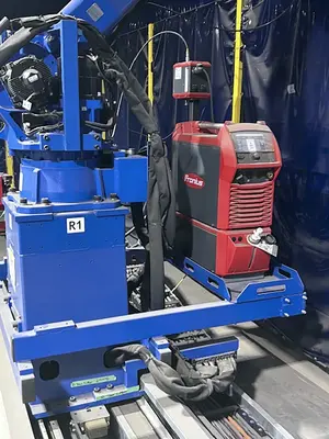 USED 2023 YASKAWA 70ft Dual Robot Weld Cell