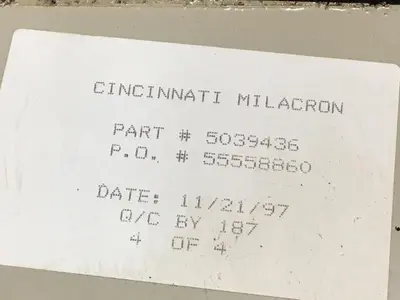 Used CINCINNATI MILACRON 5039436 Robot Parts Michigan US | Ideal Machinery #587951