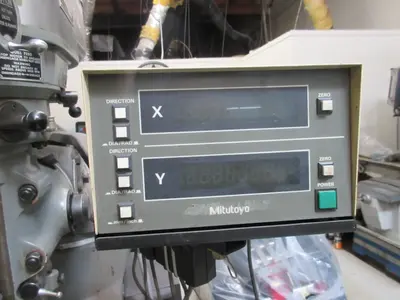 Bridgeport, vertical mill, digital read out, 2 HP, 240 V.