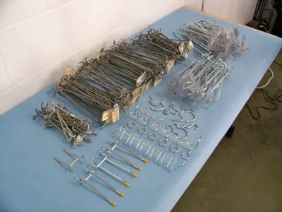 Large Lot of Peg Board Hangers
