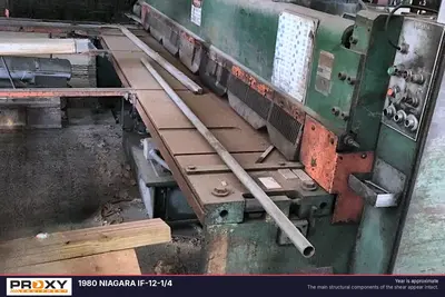 Used 1980 NIAGARA IF-12-1/4 Power Squaring Shears (Inch) Florida US | Proxy Equipment #1377358
