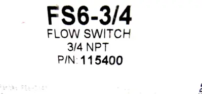 NEW ITT MCDONNELL & MILLER FS6-3/4 FLOW SWITCH 3/4 NPT 115400 FS634