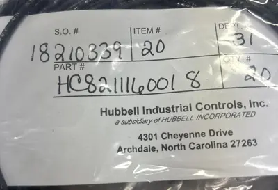 New | in-Stock HUBBELL HC8211160018 Miscellaneous Equipment (Electrical & Power) | Surplus Asset Holdings #1203387