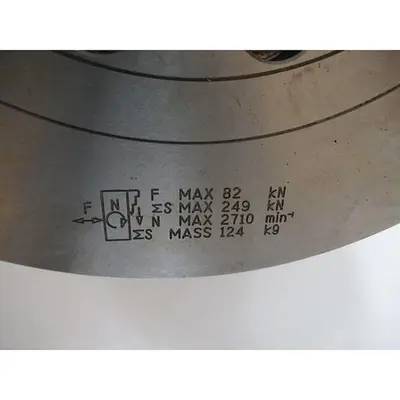18 IN Samchully HC-18D Standard 3-Jaw Open-Center Chuck