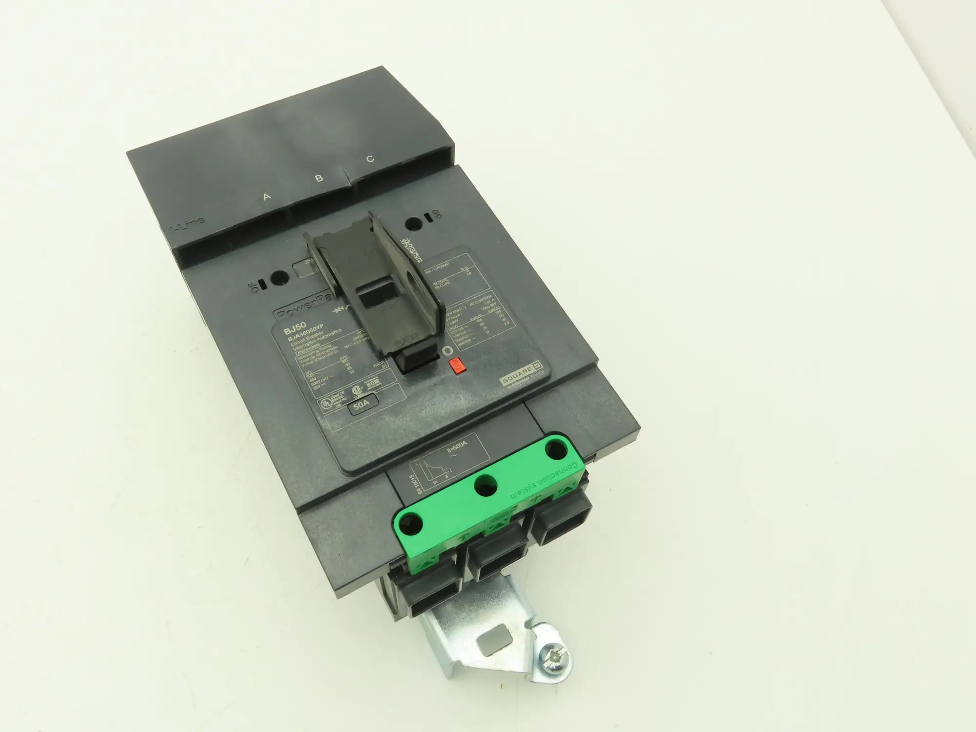 Schneider BJA36050YP Square D Powerpact 50A Circuit Breaker 600V 3 Pole I-Line