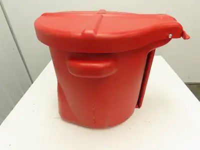 Eagle 935-FL Oily Waste Can 10 Gallon High Density Poly Red