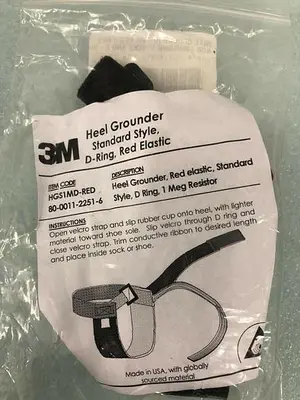 3M HEEL GROUND HI-VIS RED 1 MEG NON MARKING 1'' HGS1MDRED