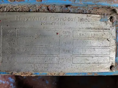 USED HAYWARD GORDON SP25N