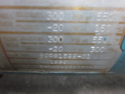 23.5 sq ft Bell & Gossett U-tube Shell and Tube Heat Exchanger