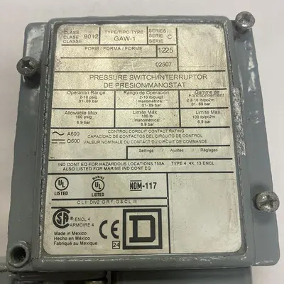 Used SQUARE D 9012GAW-1 Miscellaneous Equipment (Electrical & Power) | Surplus Asset Holdings #1189611