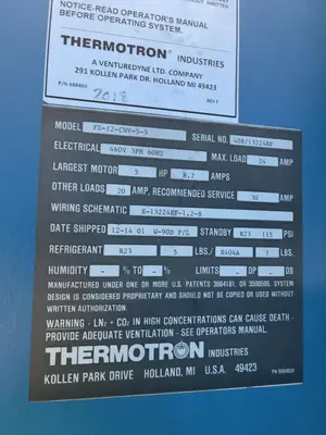 Used THERMOTRON INDUSTRIES FX12CHV55 Heat Treating Units Ohio US | HGR 24 #1005772