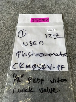 Used Plast-O-Matic CKM050V-PF Valves/Fittings California US | Davliegogo LLC #1732694