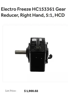 Used ELECTRO FREEZE HC153361, HC111780 Speed Reducers Georgia US | Southeast Equipment Sales #925666