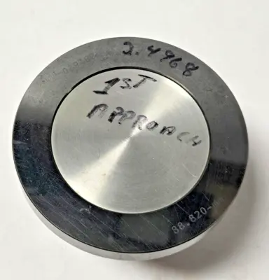 Tungsten Carbide Plug Gage 3.5" Inspection Measurement