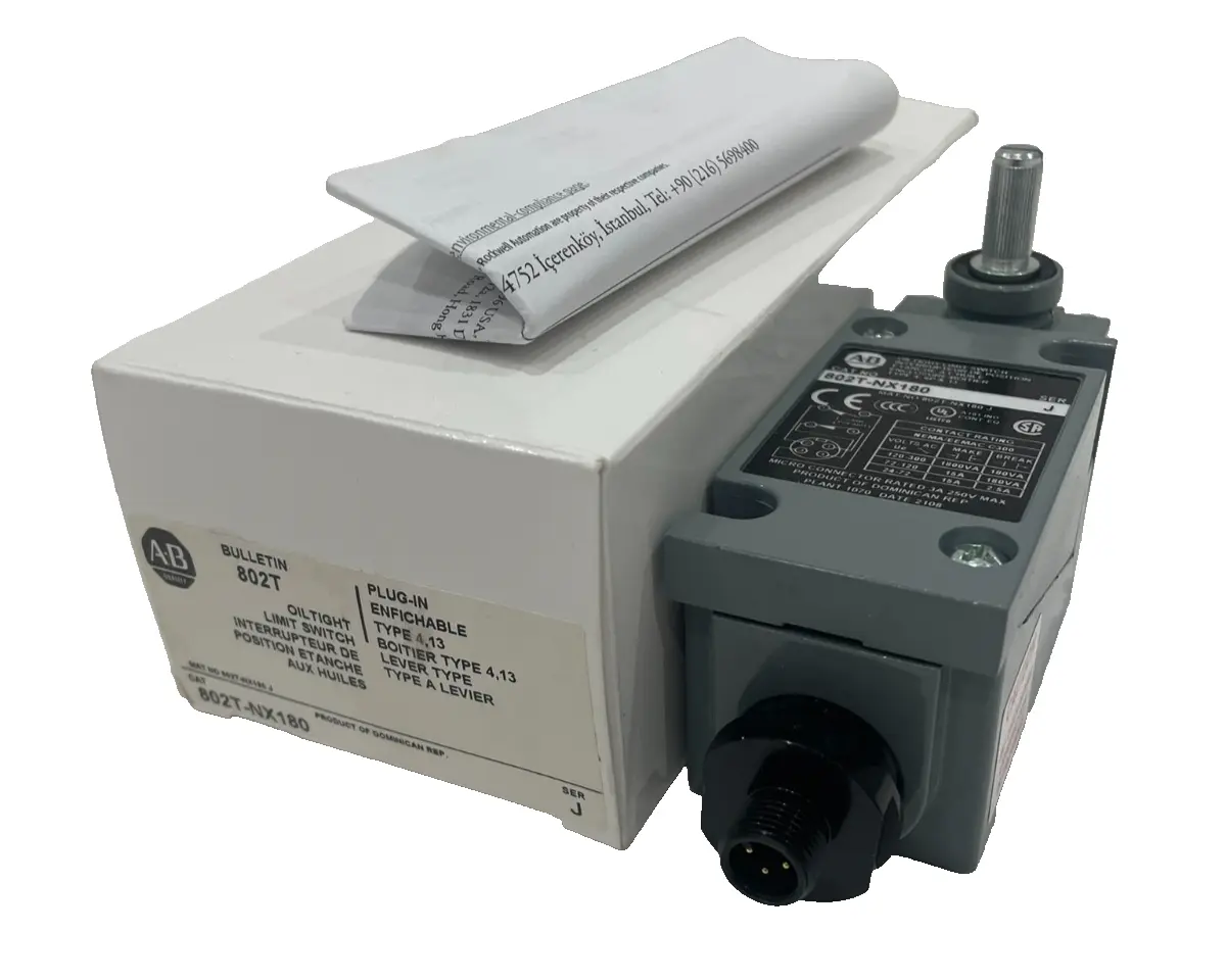 ALLEN BRADLEY 802T-NX180 LIMIT SWITCH SER. J 802TNX180 NEW, SURPLUS