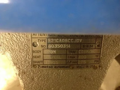 Neles Jamesbury 8"-150 V-Ball Control Valve