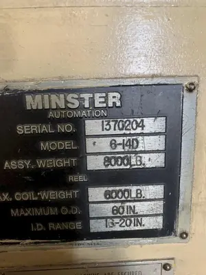 MINSTER MR6-14D / MS20-14-7 / MEF4-14 Coil Feed Lines | PressTrader Limited (4)