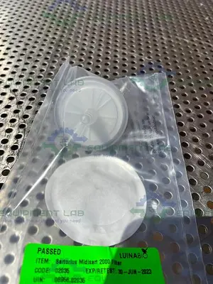 USED BOX OF 12 - SARTORIUS STEDIM 17805 MIDISART 2000 VENTING FILTER PTFE, PP HOUSING