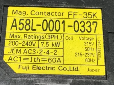 USED FUJI ELECTRIC A58L-0001-0337