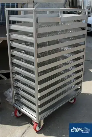 Used N/A Cart with Trays, 38" x 20", S/S Drying Oven California US | Federal Equipment Company #126114