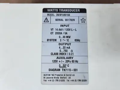 USED ALSTOM 3WBFG6010A