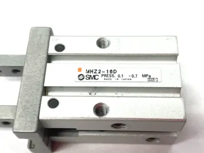USED SMC 2-FINGER PARALLEL GRIPPER, DOUBLE ACTING, 16MM BORE