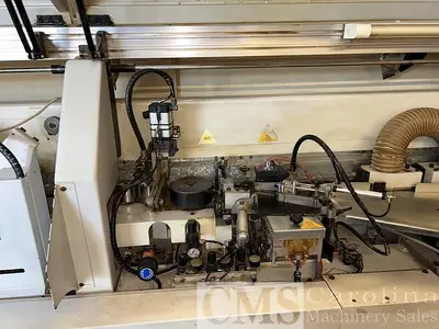USED 2005 BIESSE POLYMAC AKRON 246 EDGEBANDER W/CORNER ROUNDING AND PRE MILLING
