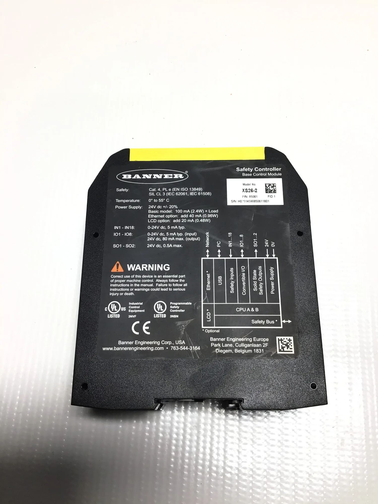 Banner XS26-2 Safety Controller Base Control Module